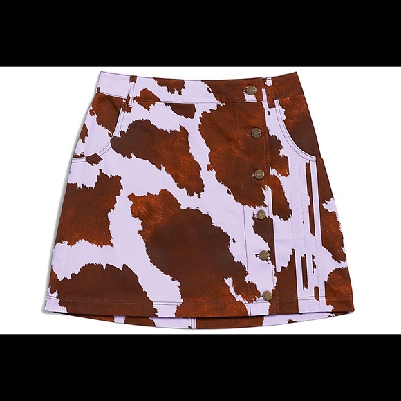 adidas Ivy Park Denim Cow-Print Skirt - Picture 3 of 4